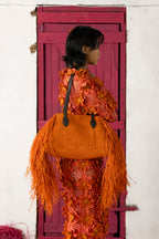 Kifafa Frange Tote Bag Orange