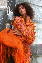 Kifafa Frange Tote Bag Orange