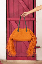 Kifafa Frange Tote Bag Orange