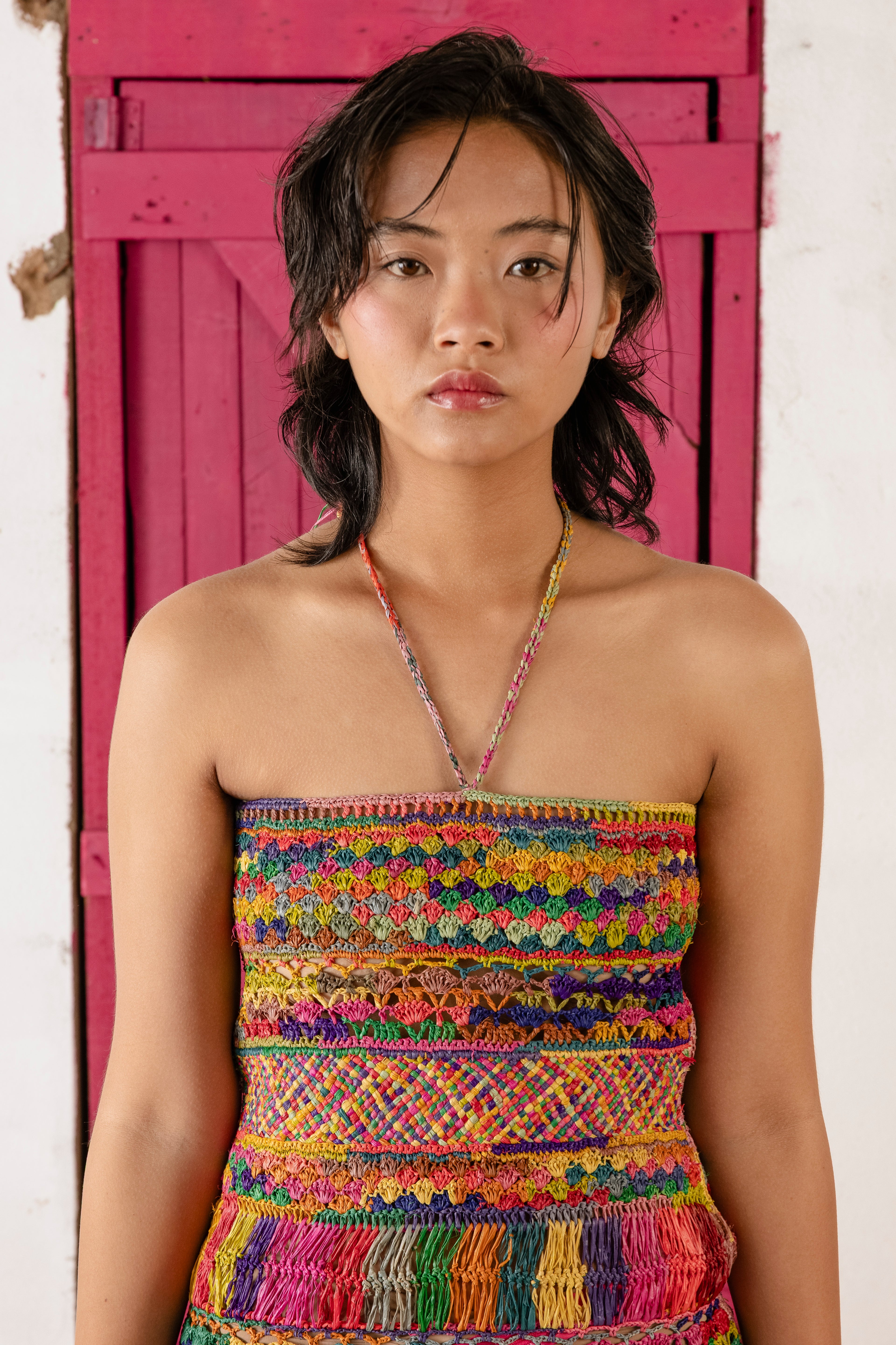 Rainbow Halter Dress