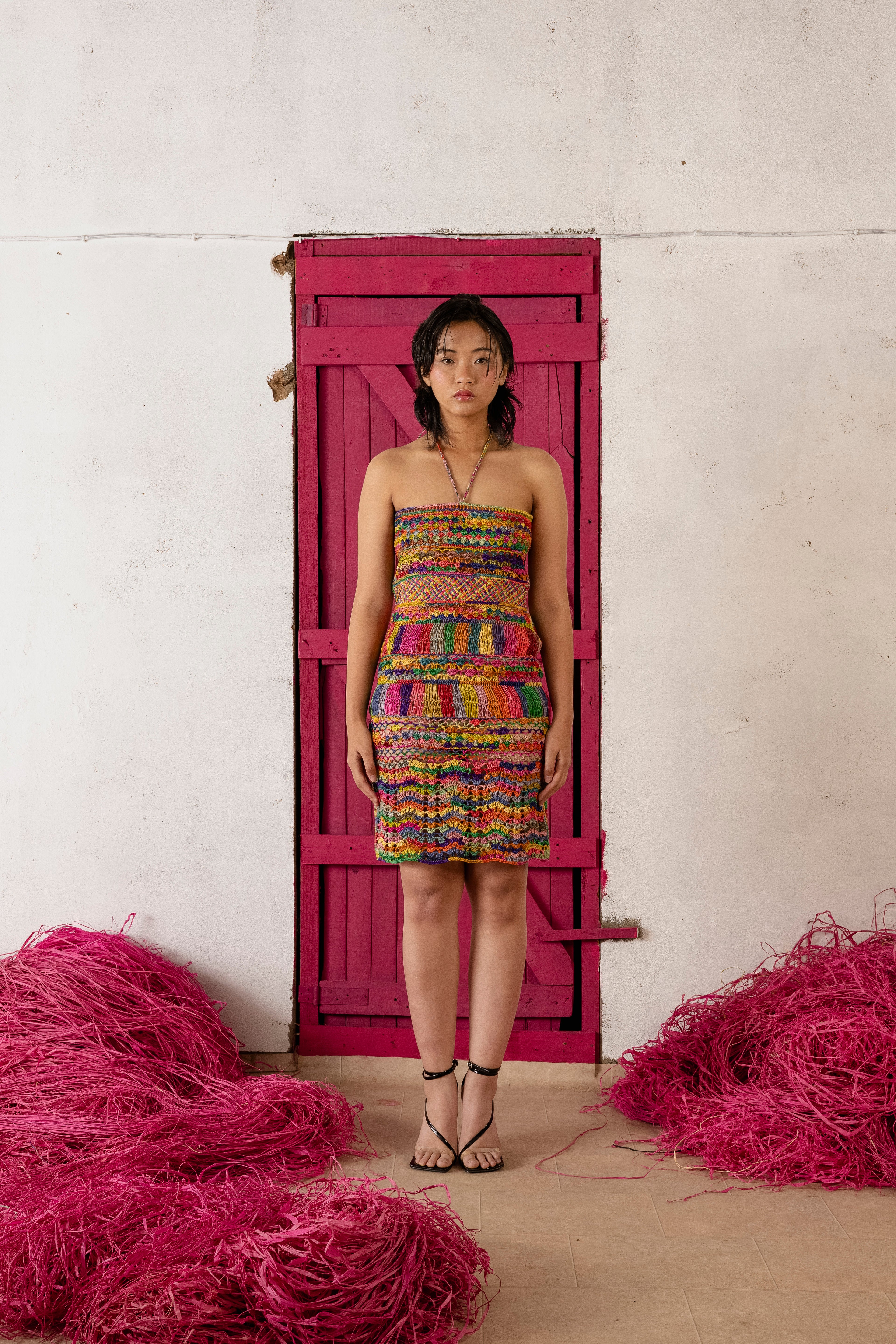 Rainbow Halter Dress