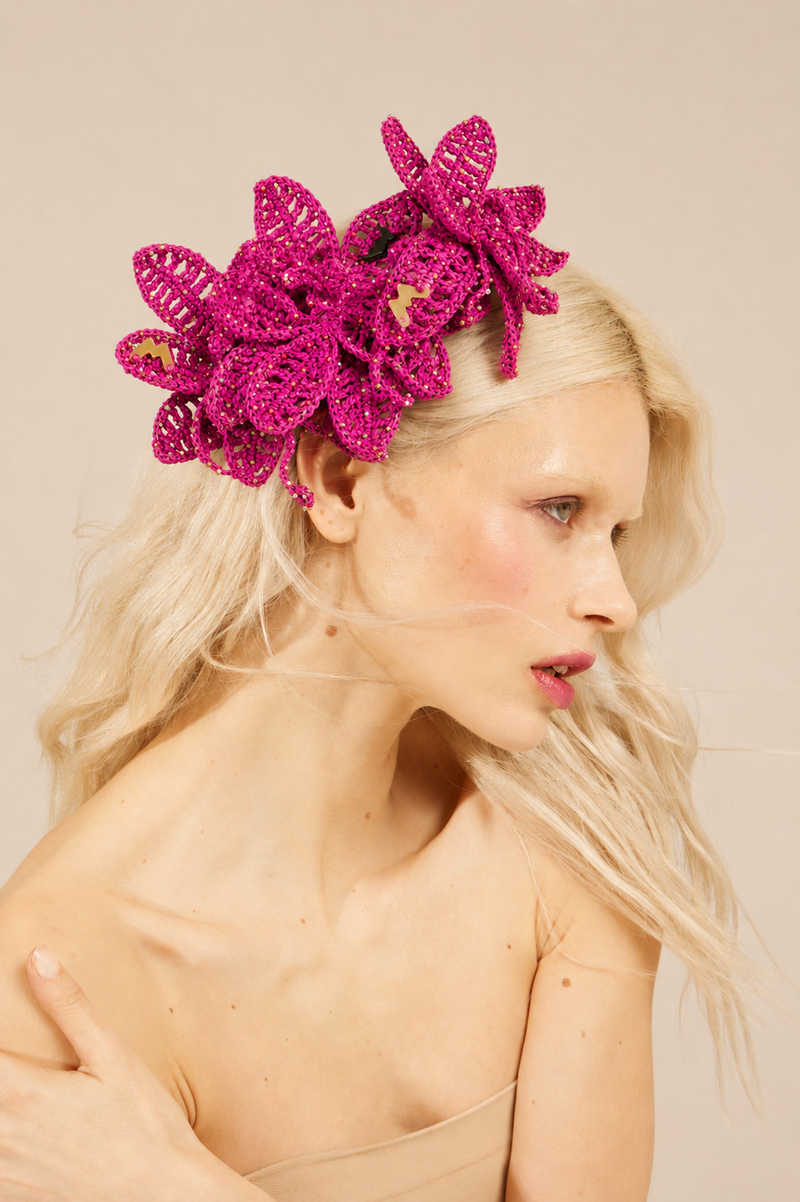 Fleur Brooch Fuchsia (Hot Pink)