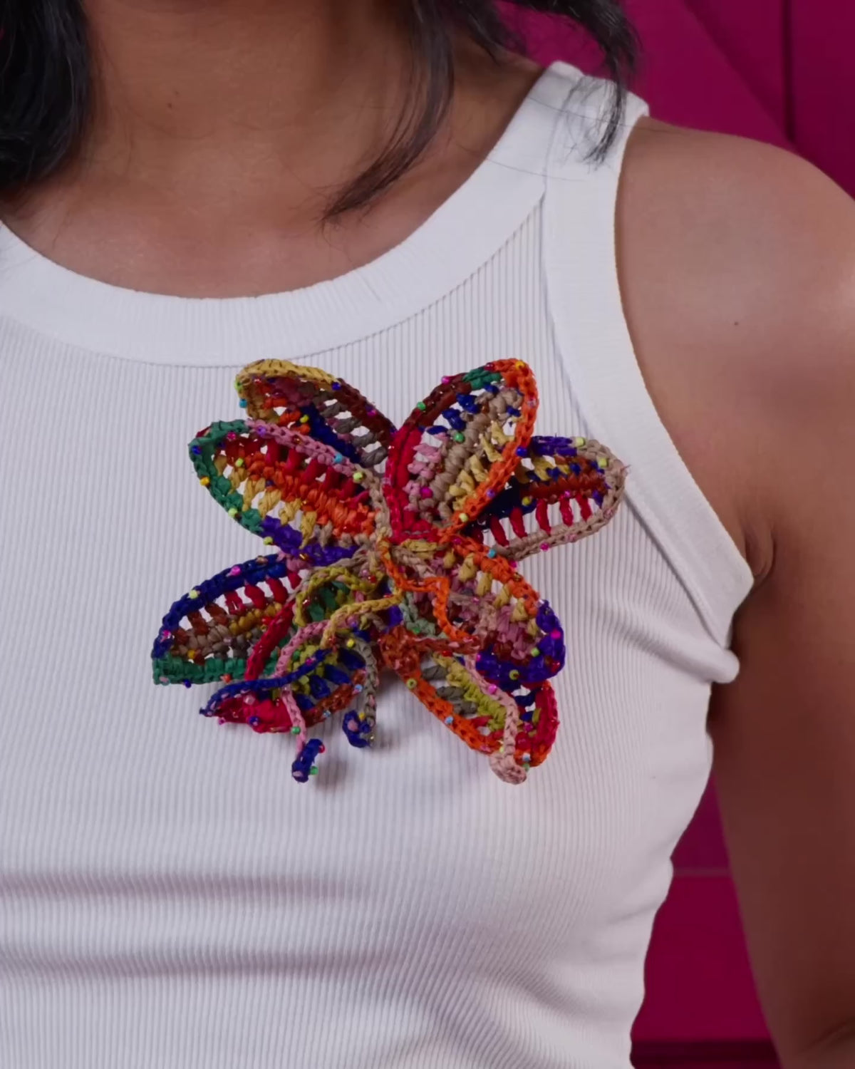Fleur Brooch Rainbow